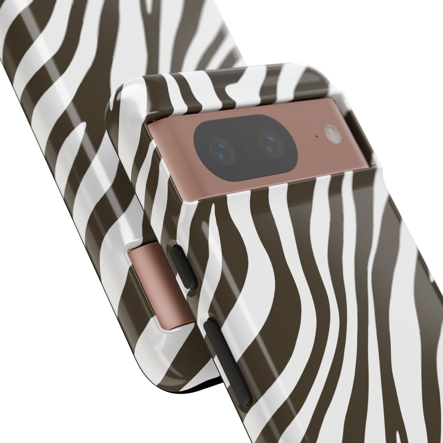 Modern Mocha Zebra Print Phone Case