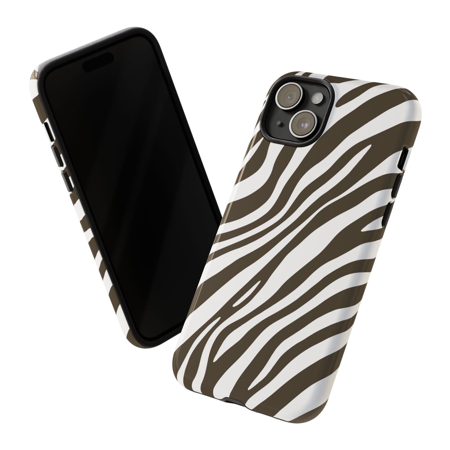 Modern Mocha Zebra Print Phone Case