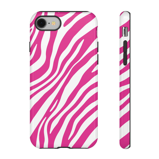 Modern Hot Pink Zebra Print Phone Case