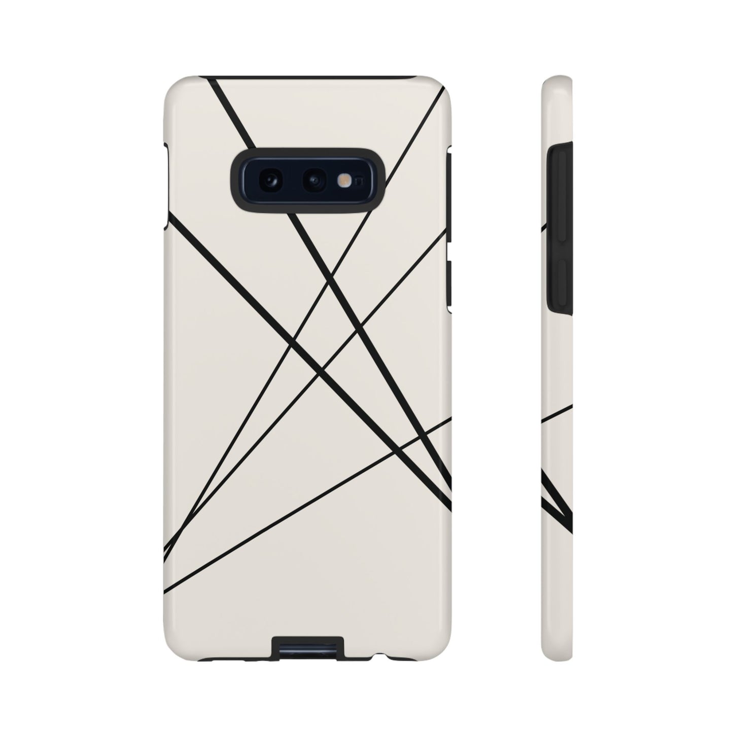 Phone Case - Abstract White with Black Lines Phone Case