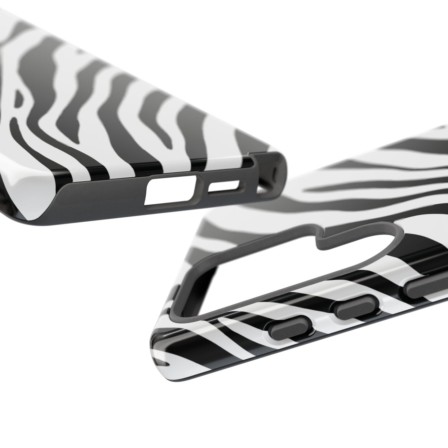 Modern Monochrome Zebra Print Phone Case