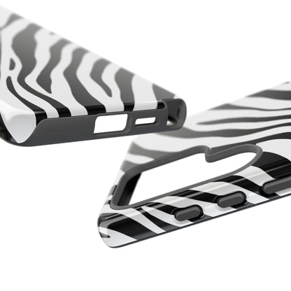 Modern Monochrome Zebra Print Phone Case