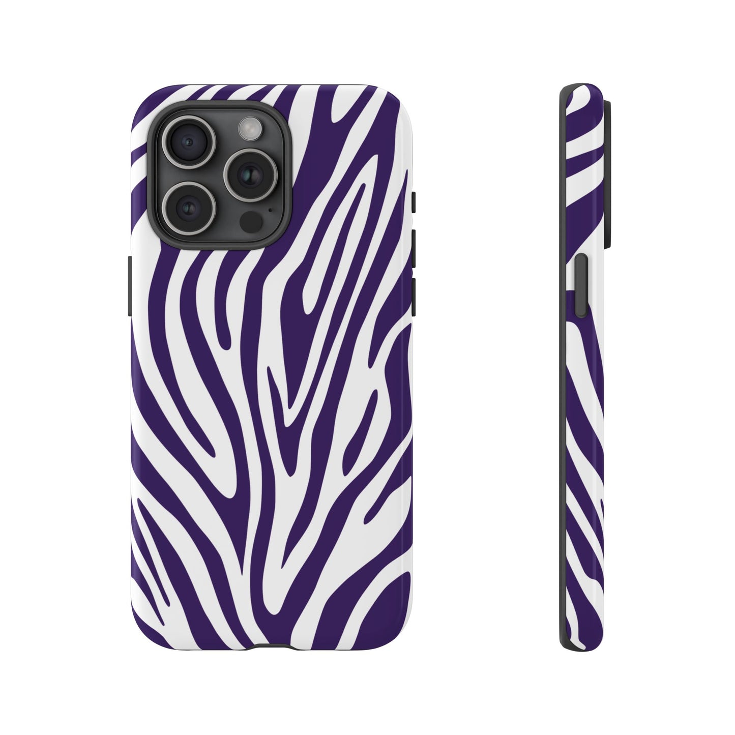 Graphic Purple Tiger Print Phone Case