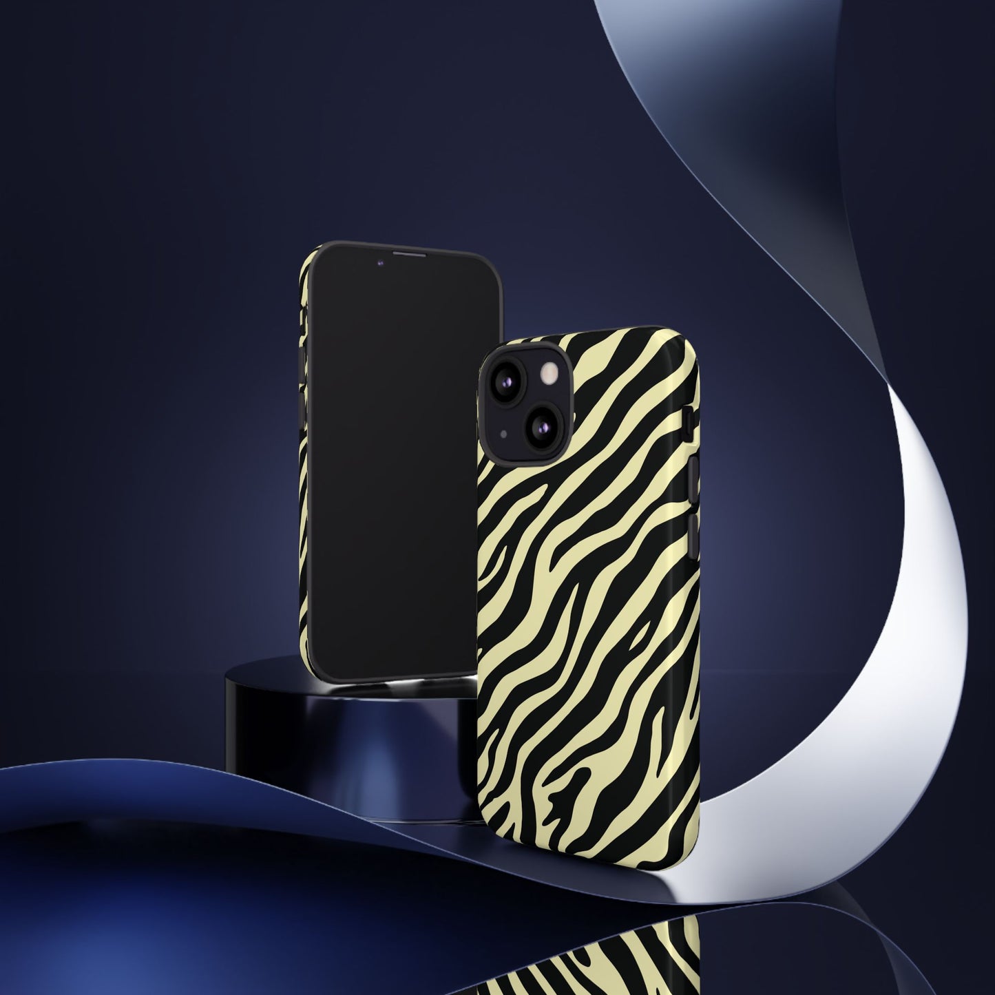 Stylish Neutral Zebra Print Phone Case