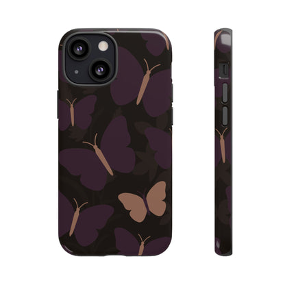 Minimalist Purple Butterfly Pattern Phone Case - Purple Phone Case - iPhone 13 Mini / Glossy