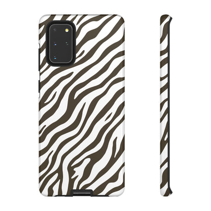 Stylish Mocha Zebra Print Phone Case