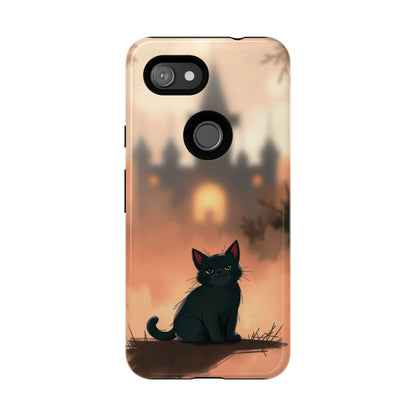 Cute Gothic Cat Design Phone Case