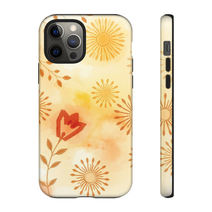iPhone 12 Pro / Glossy Phone Case - Boho Chic Watercolour Pattern Phone Case