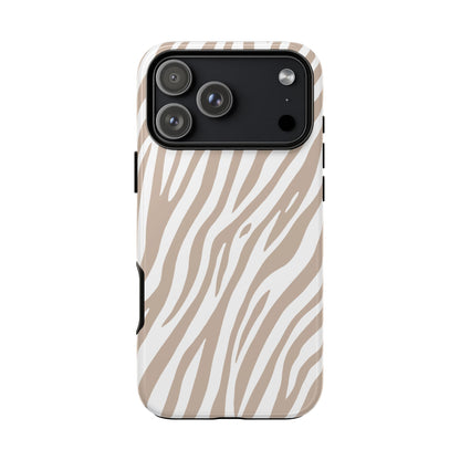Oatmeal Tiger Print Phone Case