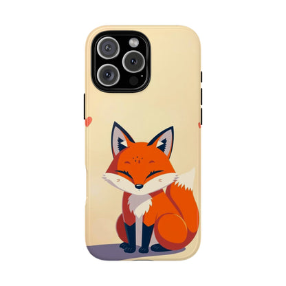 iPhone 16 Pro Max / Glossy Phone Case - Cute Fox Design Phone Case