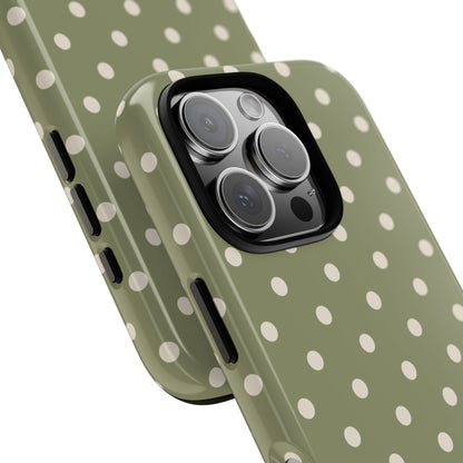 Green & White Dot Pattern Phone Case
