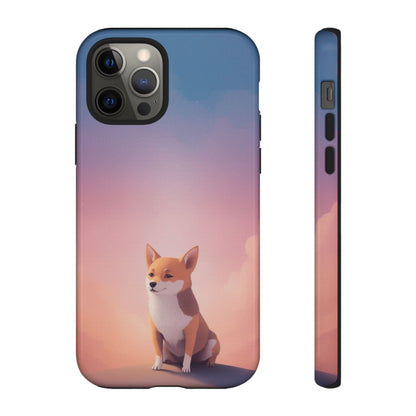 iPhone 12 Pro / Glossy Phone Case - Cute Dog & Cloud Design ’Good Doggo’ Phone Case