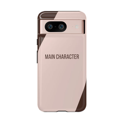 Google Pixel 8 / Glossy Phone Case - Sassy Statement Case ’Main Character’ in Pink & Brown