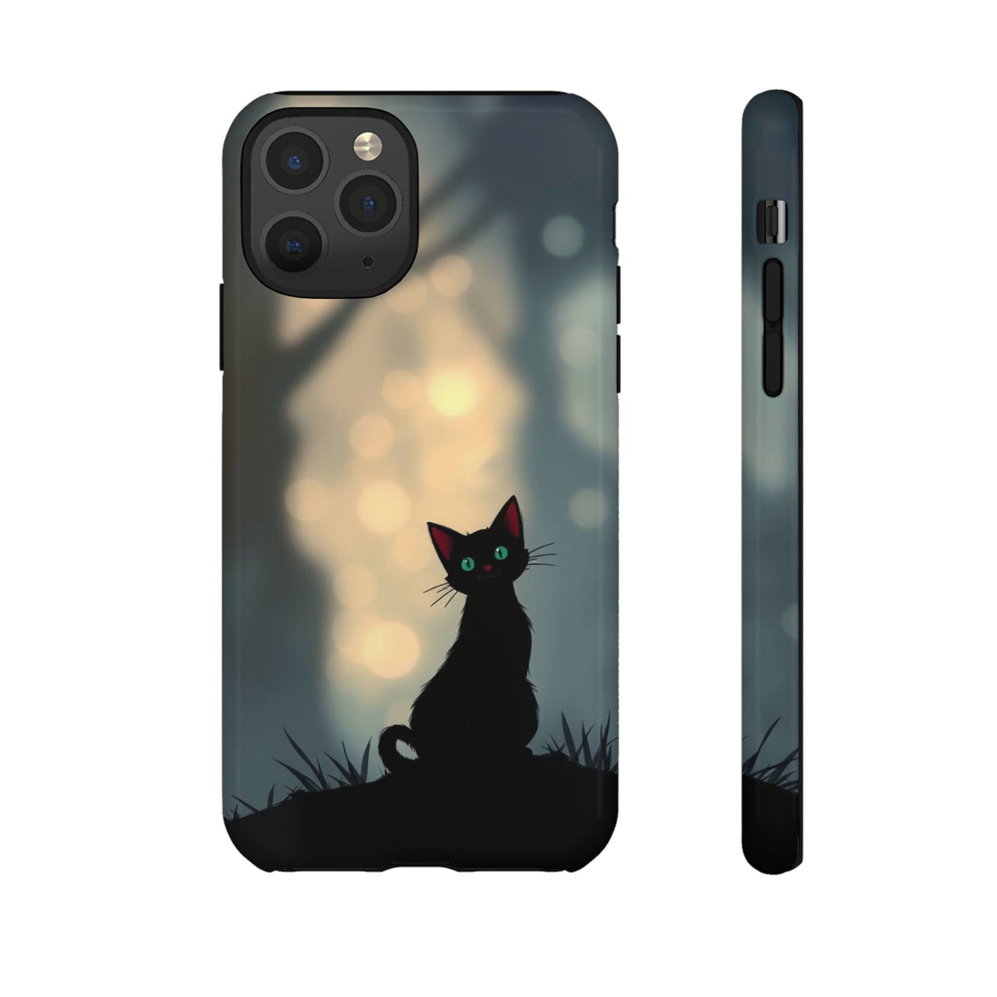 iPhone 11 Pro / Glossy Phone Case - Gothic Cat Design Phone Case