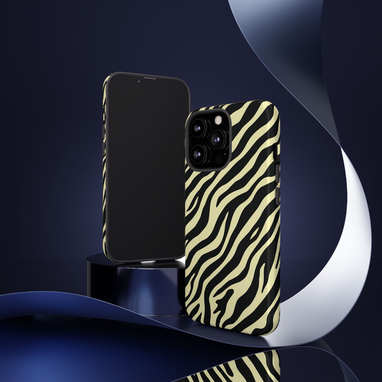 Stylish Neutral Zebra Print Phone Case