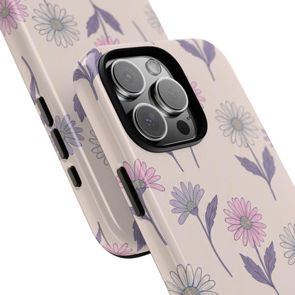 Pretty Pink & Purple Daisy Pattern Phone Case