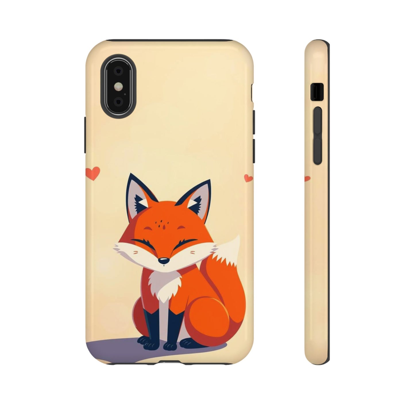 iPhone XS / Glossy Phone Case - Cute Fox Design Phone Case