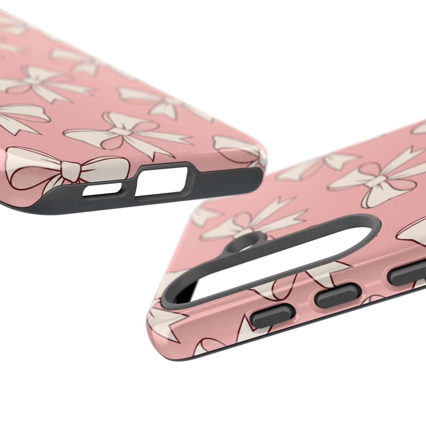 Chic Blush Pink Bow Pattern Phone Case