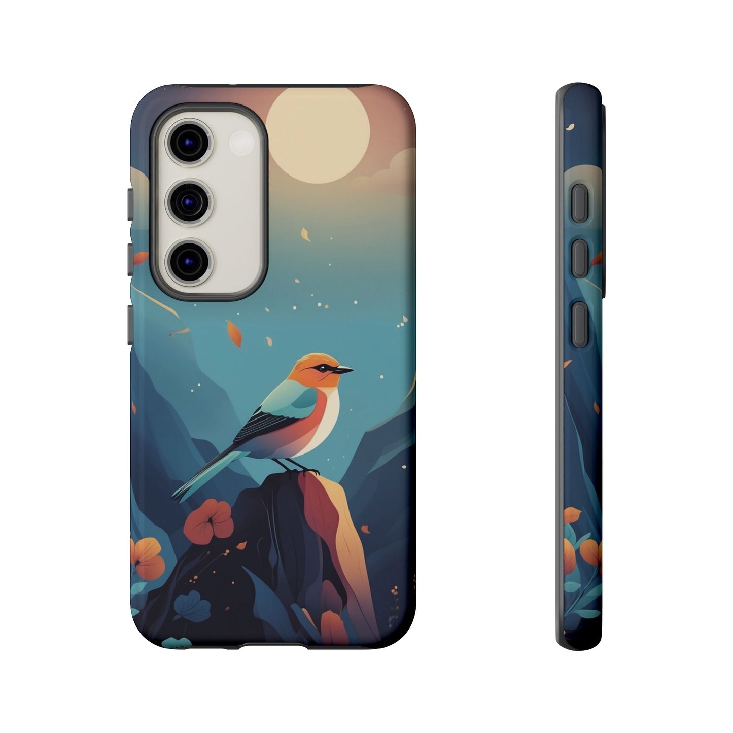 Samsung Galaxy S23 / Glossy Phone Case - Stylised Bird Design Phone Case