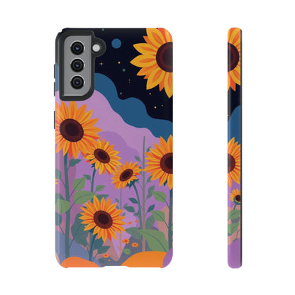 Samsung Galaxy S21 Plus / Glossy Phone Case - Surreal Sunflower Design Phone Case