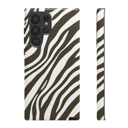 Modern Mocha Zebra Print Phone Case