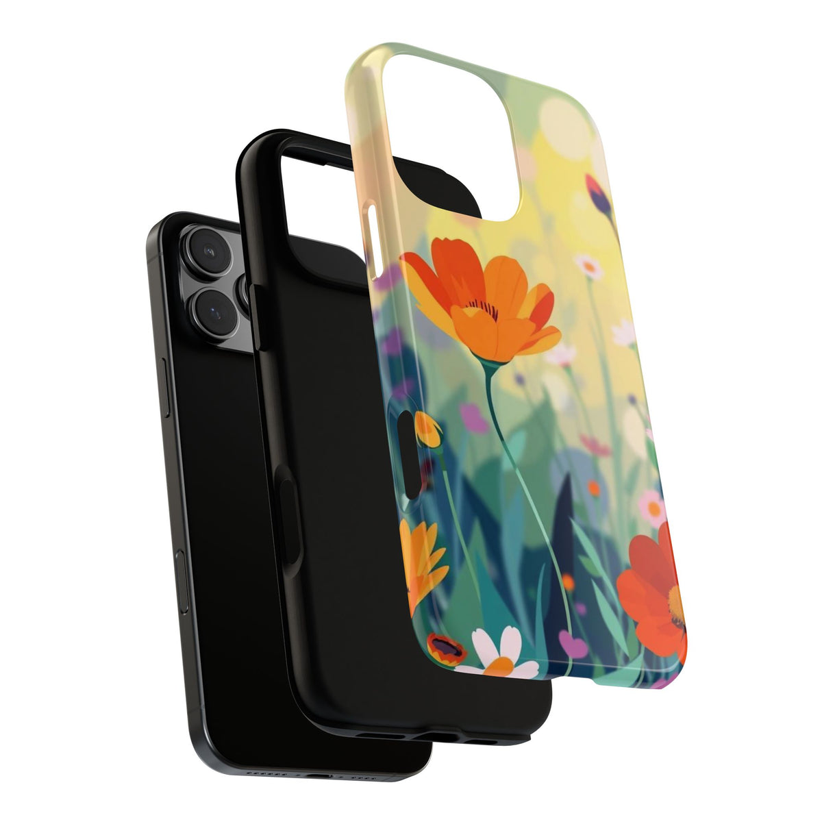 Pop Art Style Wildflower Design Phone Case - Multicolor Phone Case