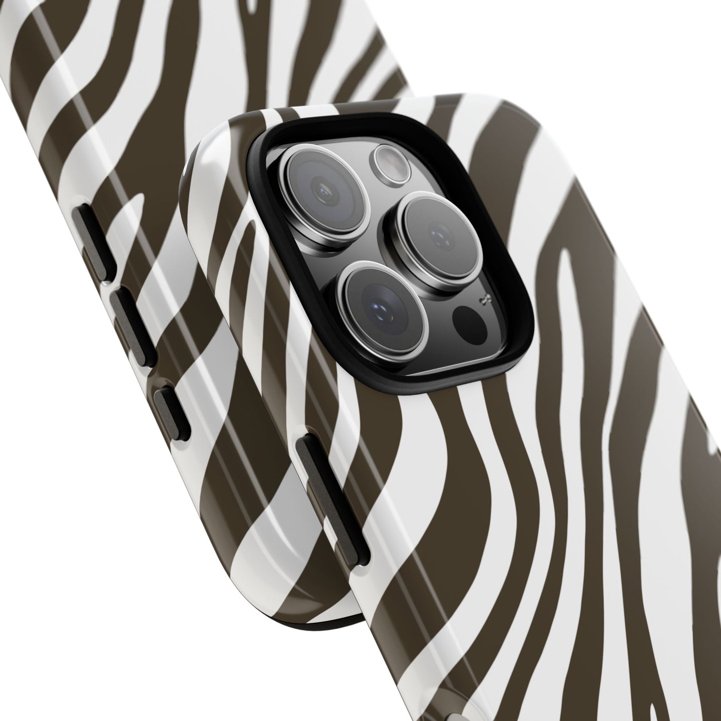 Modern Mocha Zebra Print Phone Case