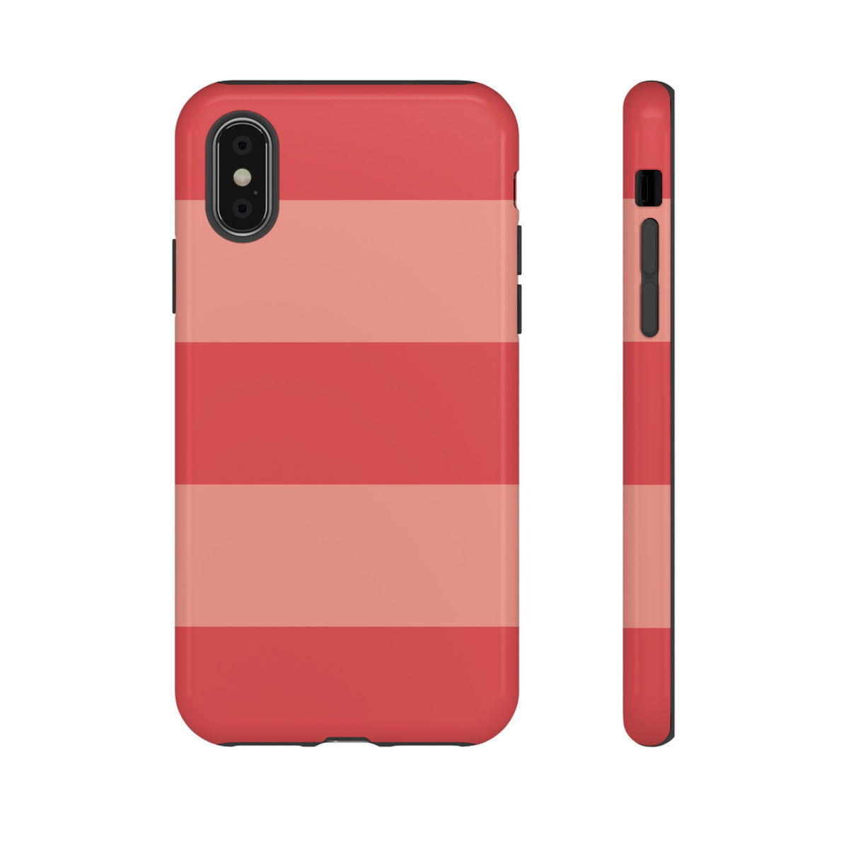 Pink Horizontal Stripe Pattern Phone Case - Pink Phone Case - iPhone X / Glossy