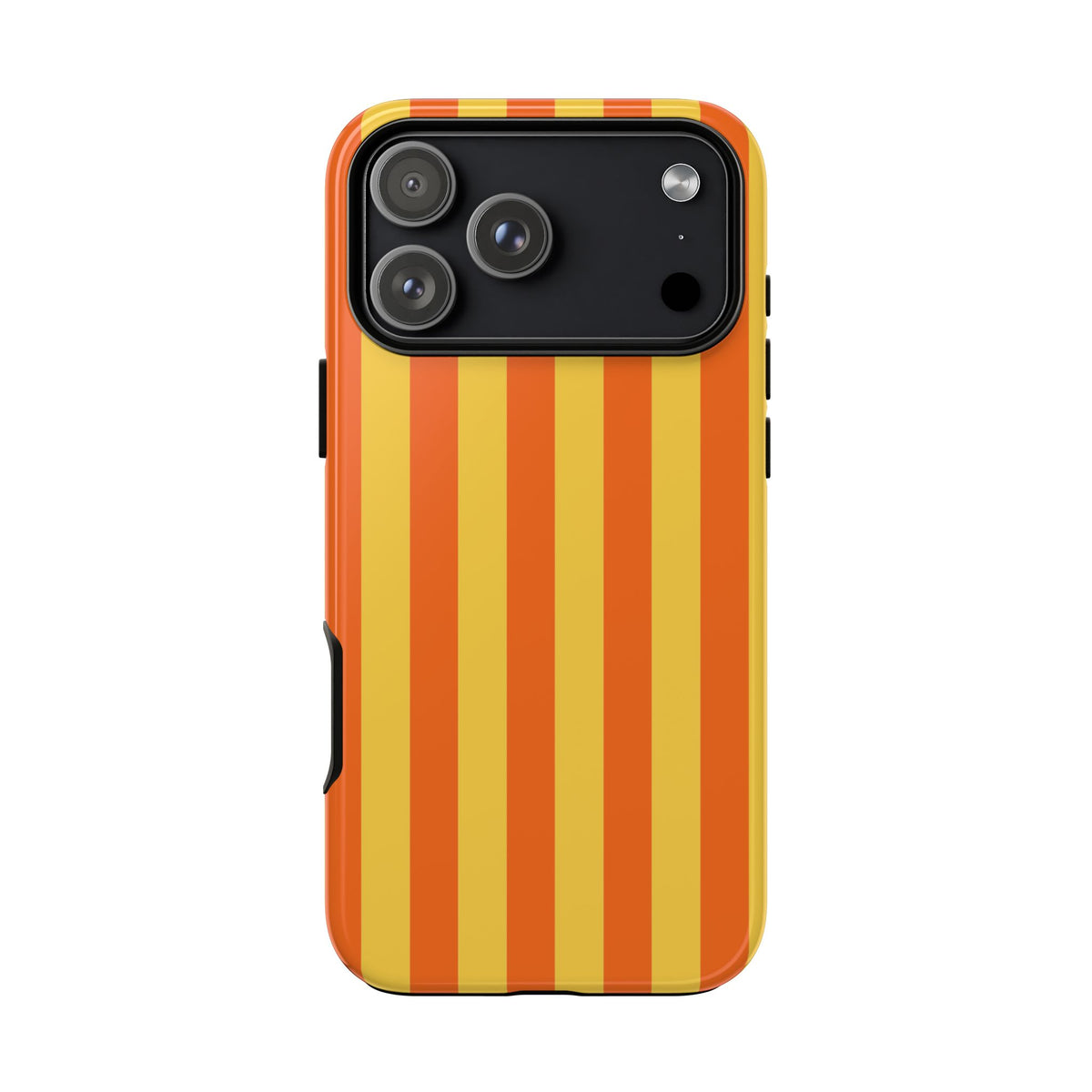 Trendy Orange & Yellow Stripe Pattern Phone Case - Yellow Phone Case - iPhone 18 Pro Max / Glossy
