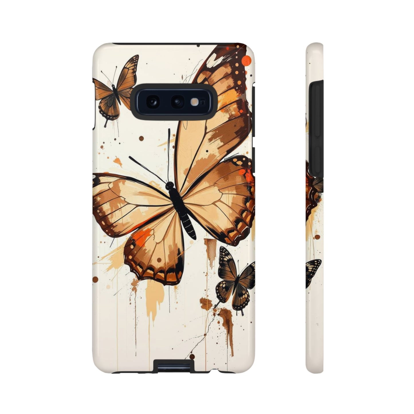 Samsung Galaxy S10E / Glossy Phone Case - Acrylic Style Butterflies Design Phone Case
