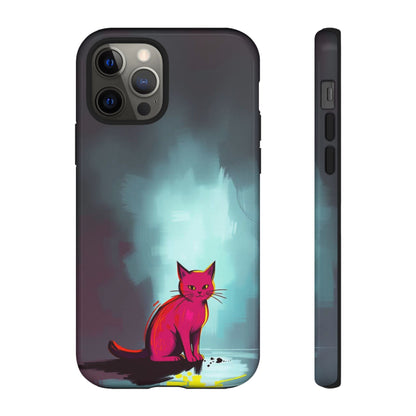 iPhone 12 Pro / Glossy Phone Case - Pop Art Moody Cat Design Phone Case
