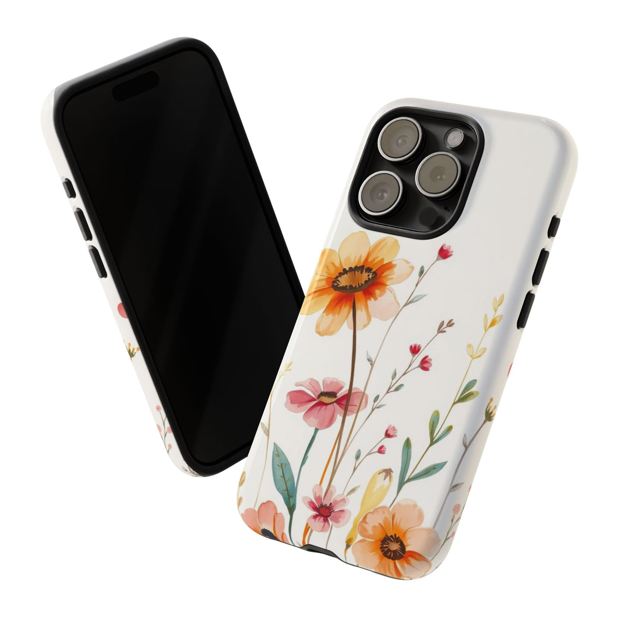 Boho Chic Watercolour Wild Blooms Pattern Phone Case - Multicolor Phone Case