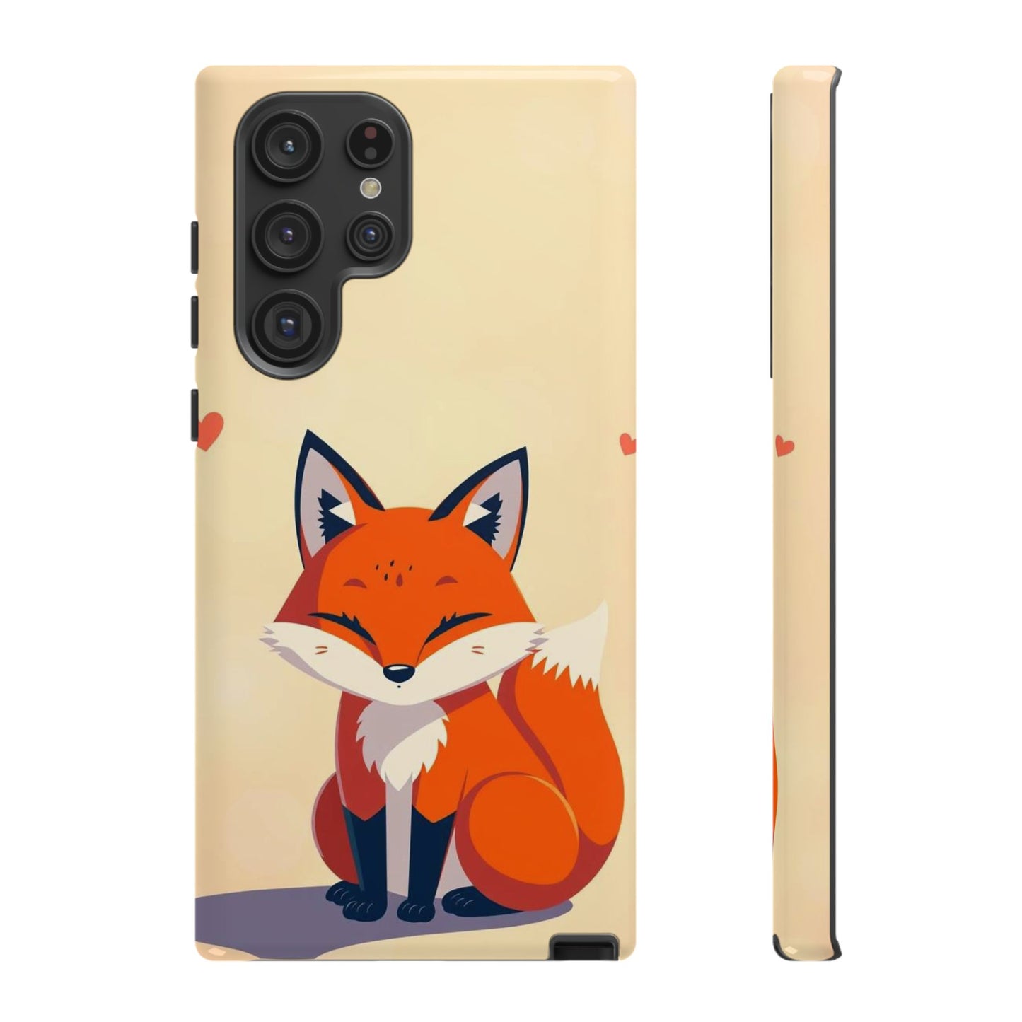 Samsung Galaxy S22 Ultra / Glossy Phone Case - Cute Fox Design Phone Case