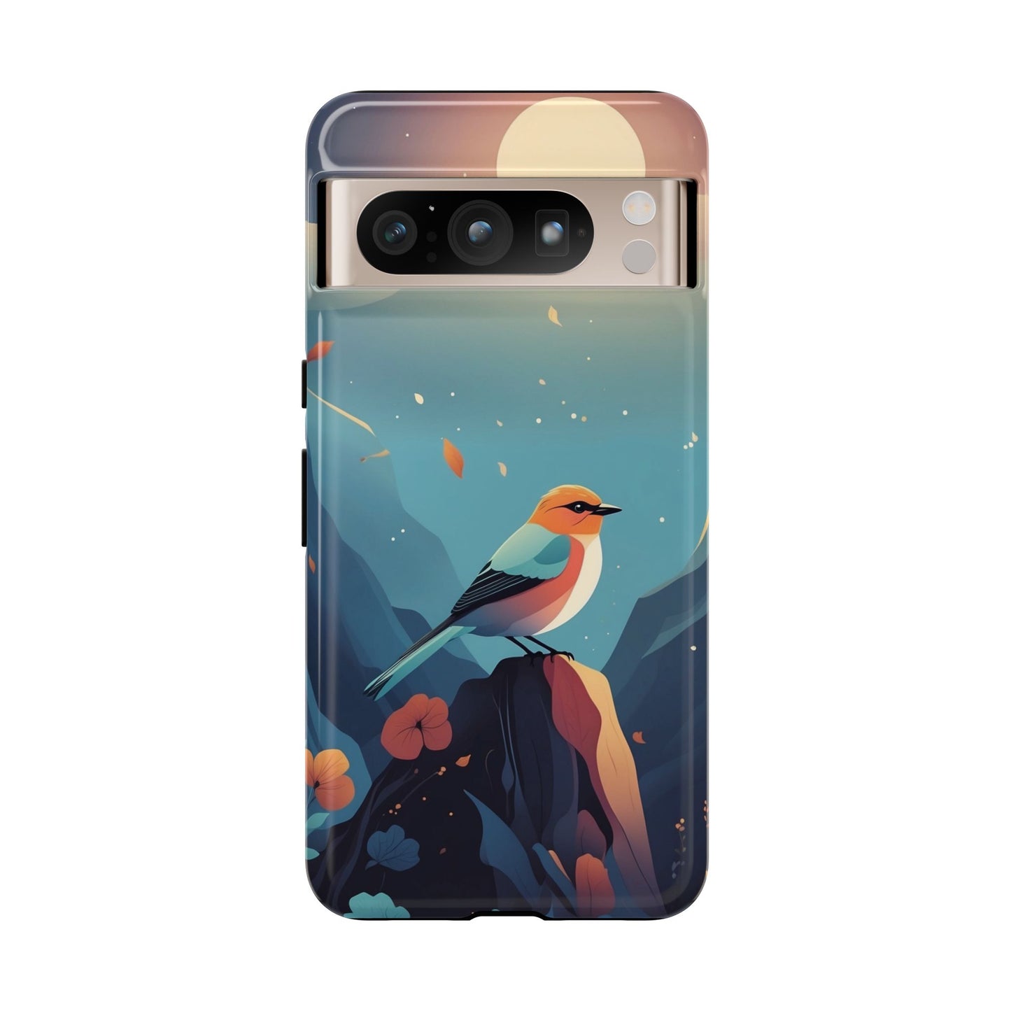 Google Pixel 8 Pro / Glossy Phone Case - Stylised Bird Design Phone Case