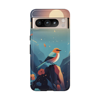 Google Pixel 8 Pro / Glossy Phone Case - Stylised Bird Design Phone Case
