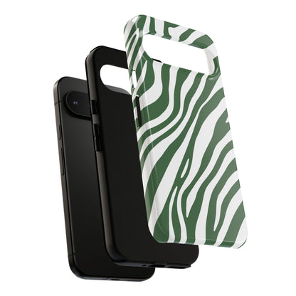 Modern Sage Zebra Print Phone Case