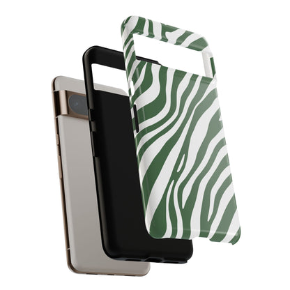 Modern Sage Zebra Print Phone Case