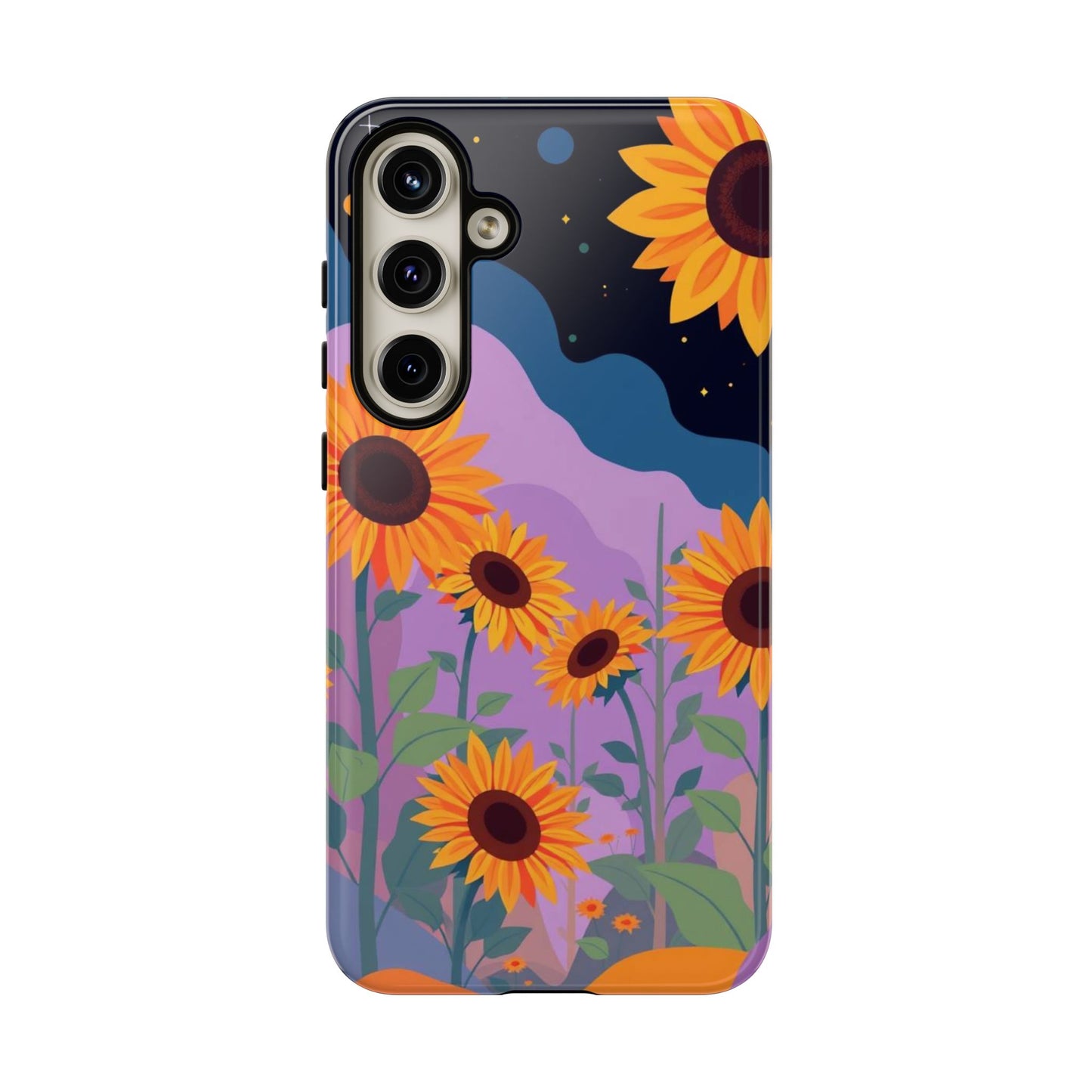 Samsung Galaxy S24 Plus / Glossy Phone Case - Surreal Sunflower Design Phone Case