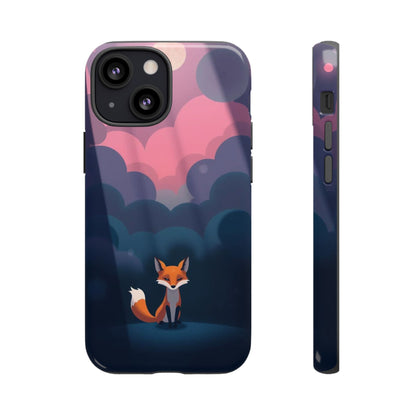 iPhone 13 Mini / Glossy Phone Case - Moody Pop Art Fox Design Phone Case