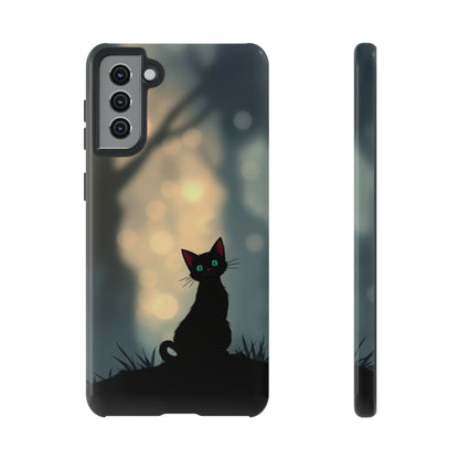 Samsung Galaxy S21 Plus / Glossy Phone Case - Gothic Cat Design Phone Case