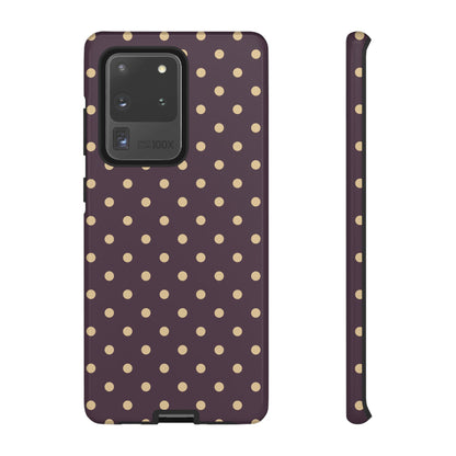 Purple with Yellow Dot Pattern Phone Case