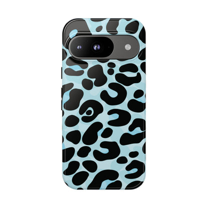 Cool Aqua Leopard Print Phone Case