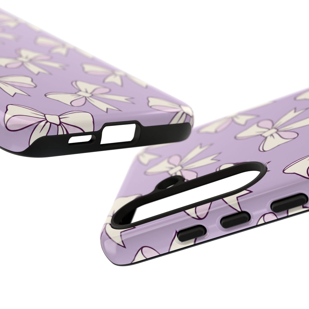Chic Lilac Bow Pattern Phone Case