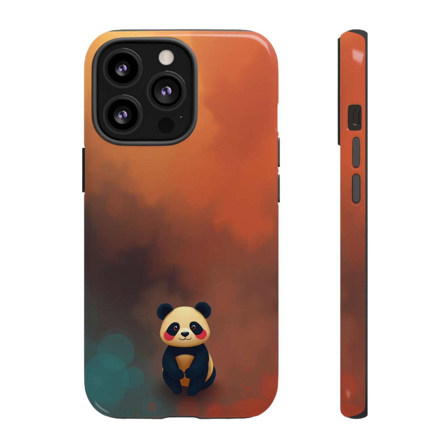 iPhone 13 Pro / Glossy Phone Case - Cute Colourful Panda Design Phone Case