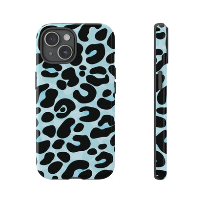 Cool Aqua Leopard Print Phone Case