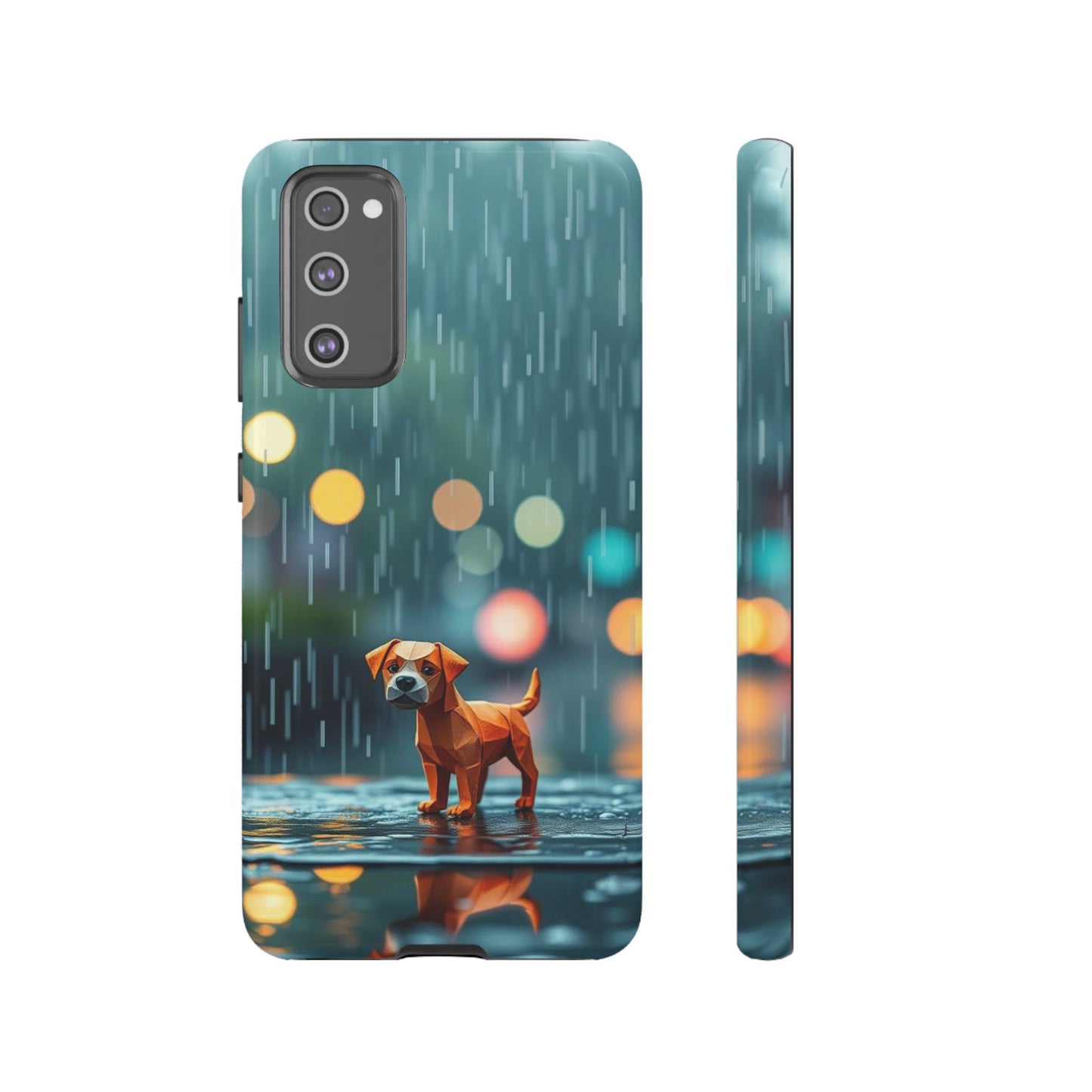 Samsung Galaxy S20 FE / Glossy Phone Case - Origami ’Soggy Dog’ Design Phone Case