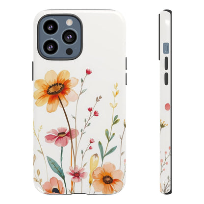 Boho Chic Watercolour Wild Blooms Pattern Phone Case - Multicolor Phone Case - iPhone 13 Pro Max / Glossy