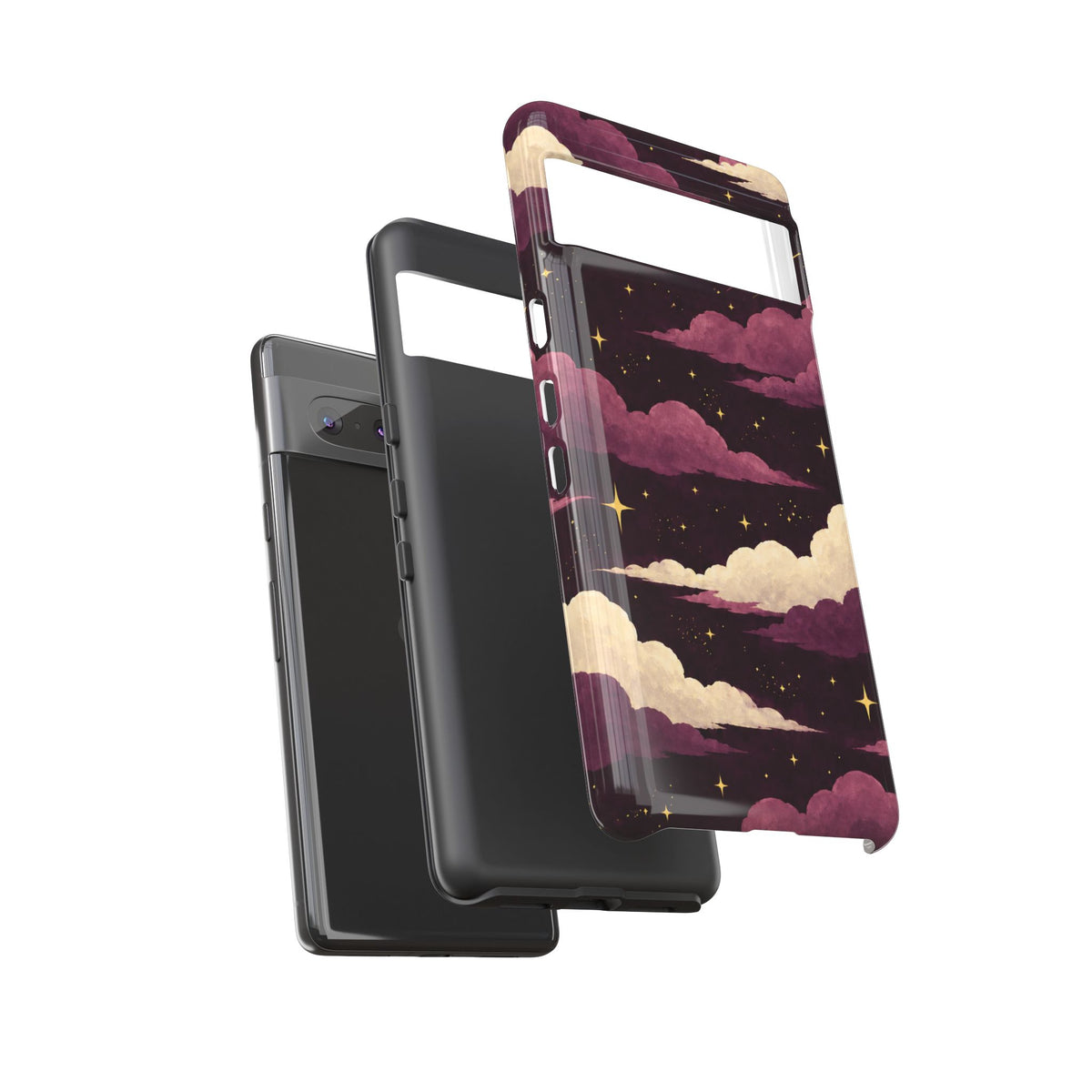 Illustrated Plum Clouds & Stars Phone Case