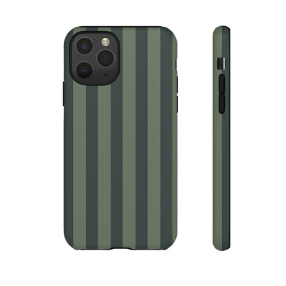 Dark Green Stripe Pattern Phone Case - Green Phone Case - iPhone 11 Pro / Glossy