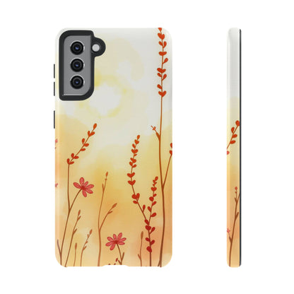 Boho Chic Watercolour Wildflower Dusk Pattern Phone Case - Multicolor Phone Case - Samsung Galaxy S21 Plus / Glossy